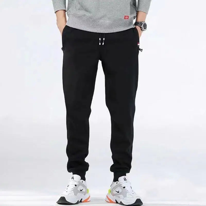 Winter Lambswool Warm Casual Pants Men's Fitness Jogging Sweatpants Male Solid Drawstring Bottoms Fleece Straight Trousers M-5Xl - Dragonbeast