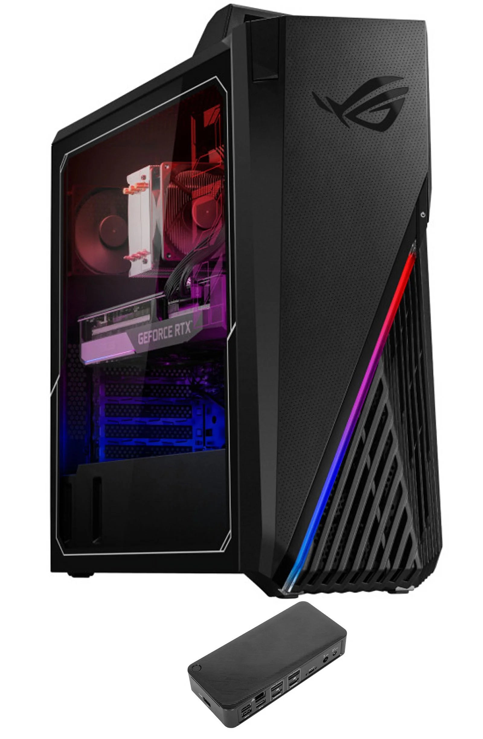 ROG Strix GA15DK Gaming Desktop PC (AMD Ryzen 7 5800X 8-Core, Geforce RTX 3070, 128GB RAM, 8TB Pcie SSD, Wifi, Bluetooth, Win 11 Pro) with USB-C Dock